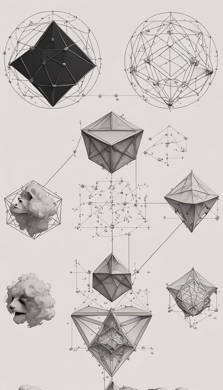 Atlas Holding Sacred Geometry Cube in 3D