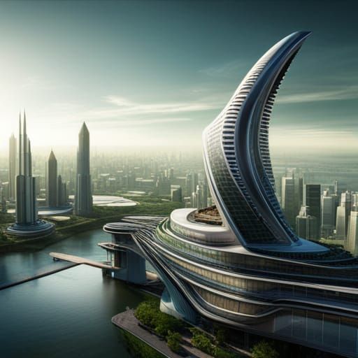 Futuristic Cityscape Concept Art