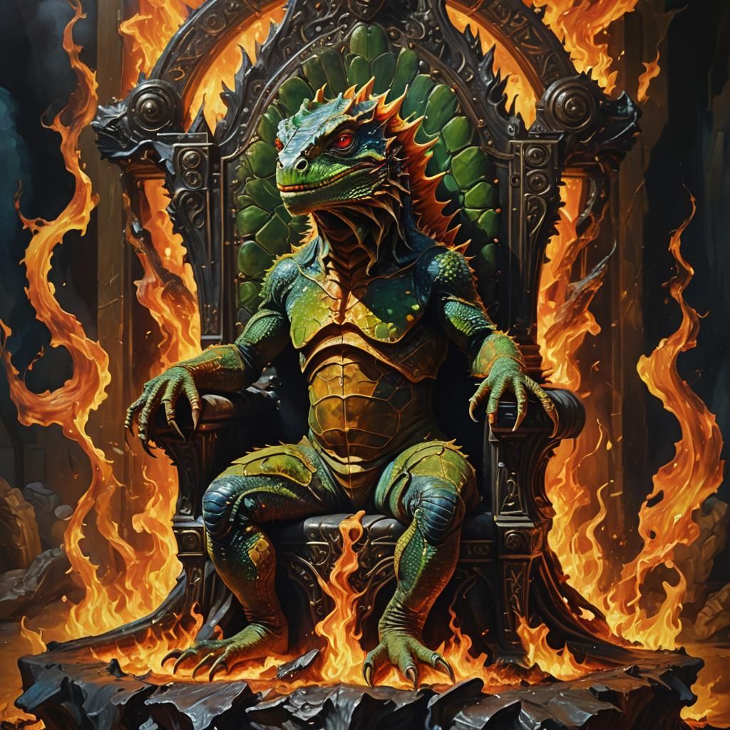 The Lizard King on a Molten Throne
