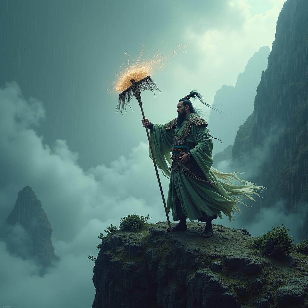 Zhu Bajie in Thunderstorm, Cinematic Live-Action Scene