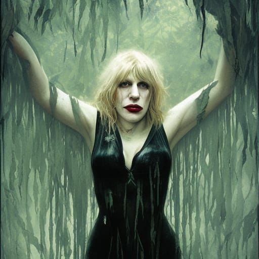 Sinister Vines Enshroud a Haunting Figure