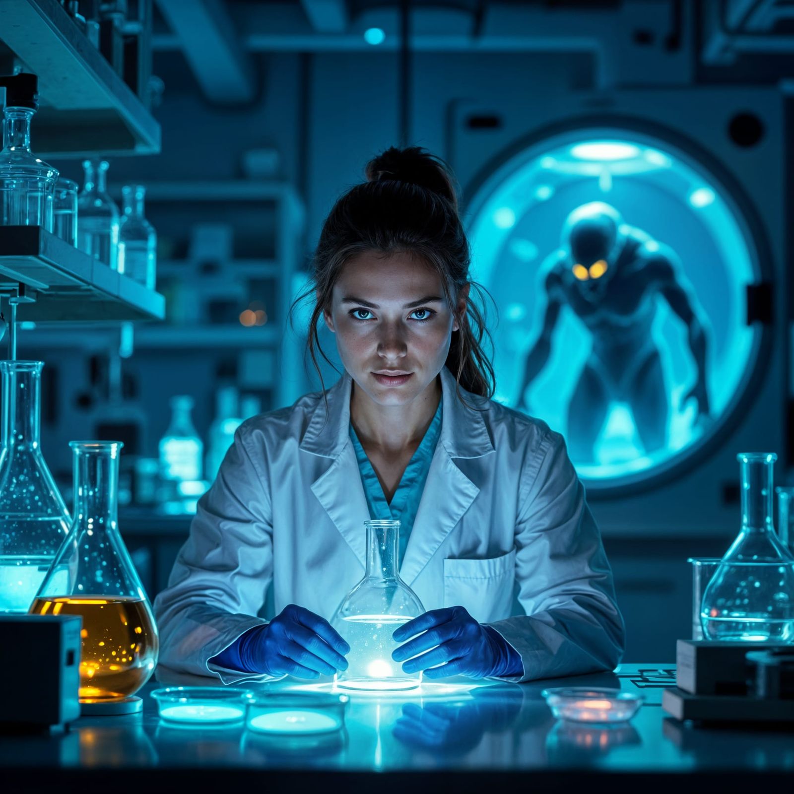 Sci-Fi Lab: Scientist Emma Faces Biological Horror