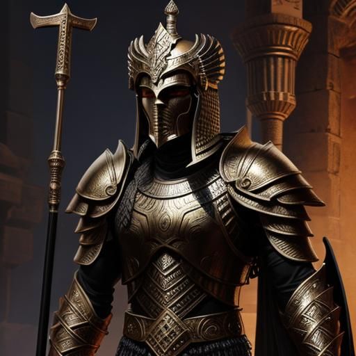 Mesopotamian God Marduk in Divine Armor