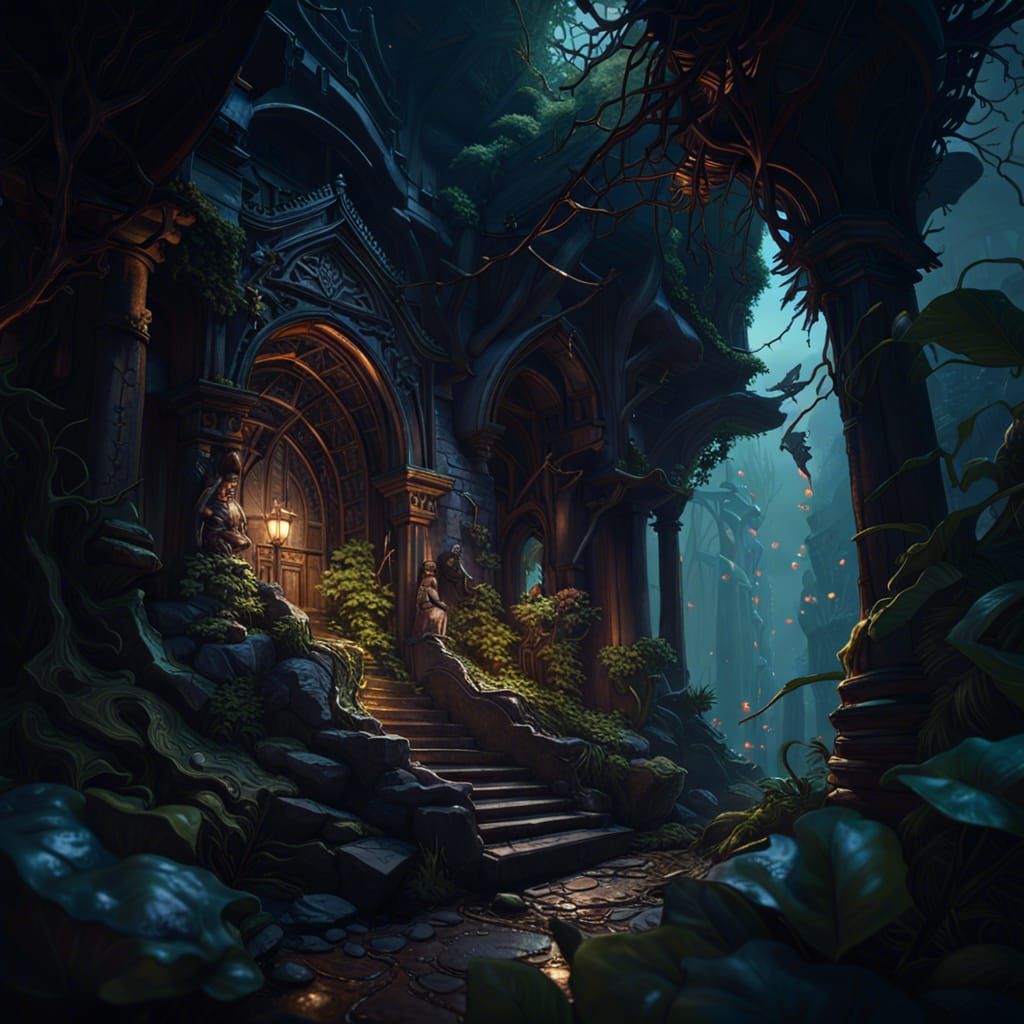 Dark Fantasy Landscape in 8K Resolution