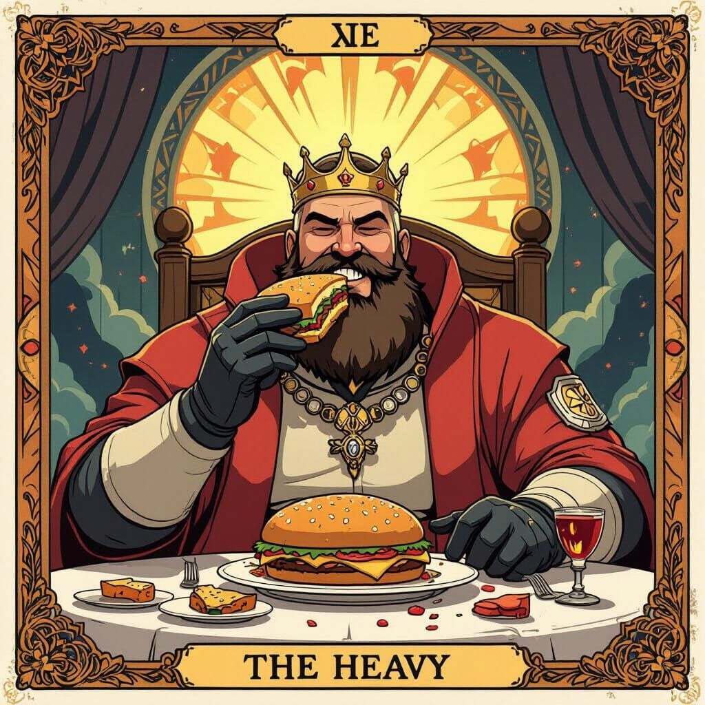 The Heavy Tarot Card: Feast of Strength and Indulgence