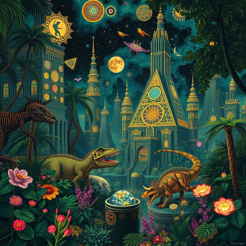 Dinosaurs and Civilizations: A Prehistoric Utopia