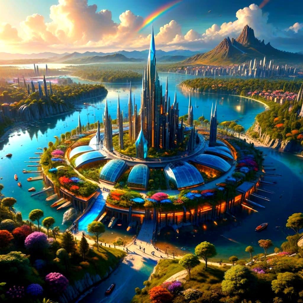 Idyllic Utopian Landscape