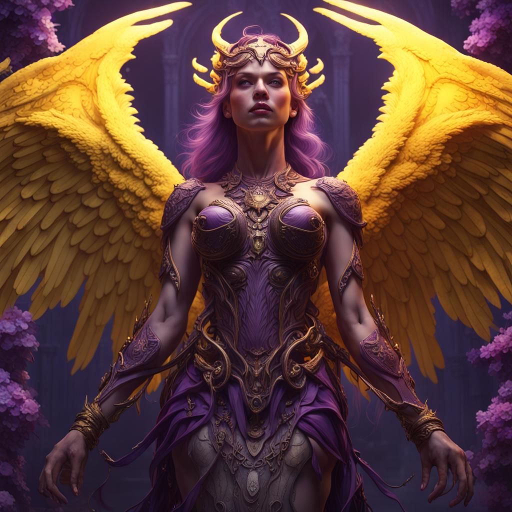 Angel Demon Hybrid in Dark Fantasy Style