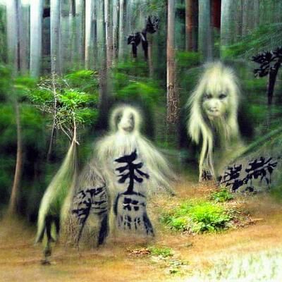 Haunted Spirits in a Japanese Forest
