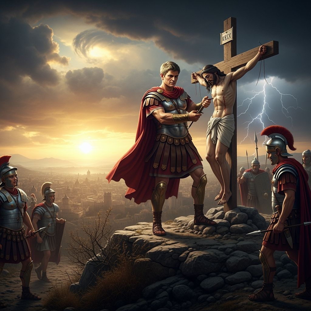 Augustus Crucifies Jesus in Majestic Roman Scene