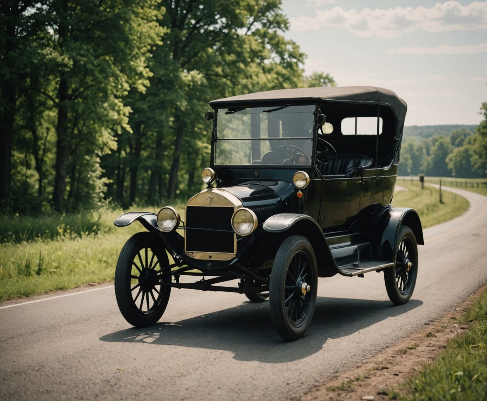 Model A on a rural road