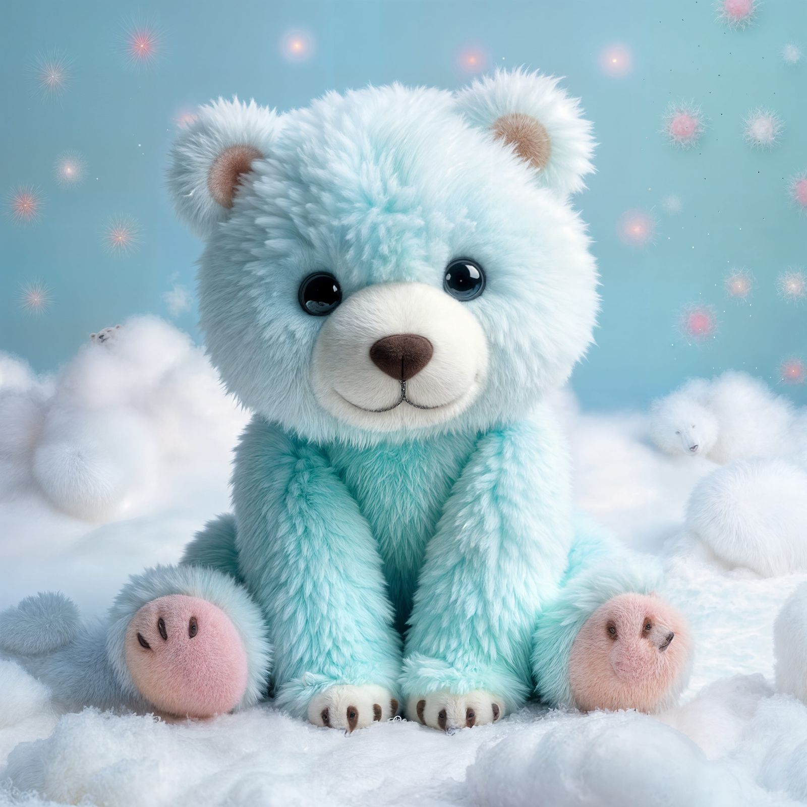 Cotton Candy Polar Bear: A Fluffy Fantasy