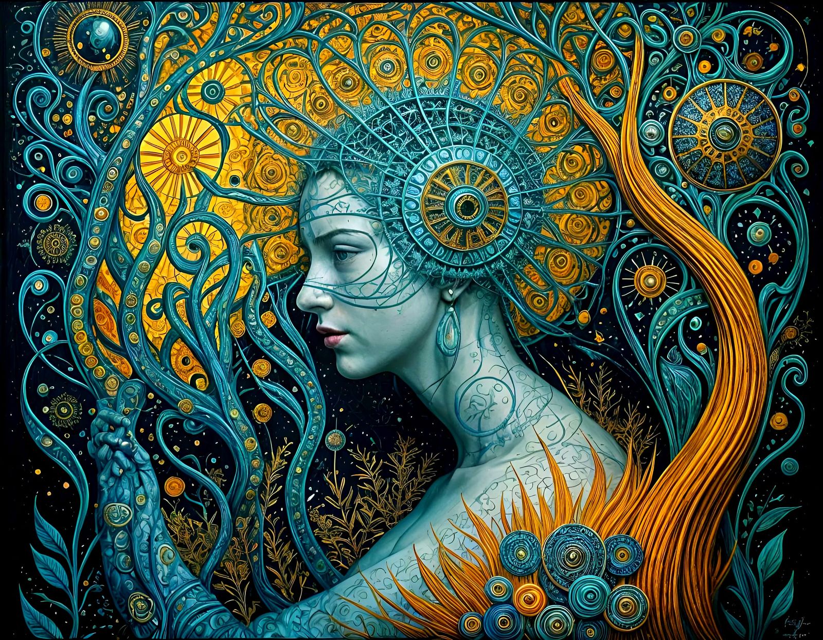 Surrealist Masterpiece in Maximalist Style