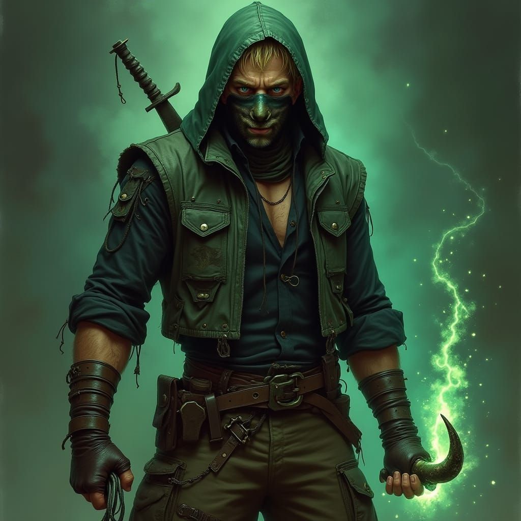 Wolf Masked Warrior in Dark Fantasy