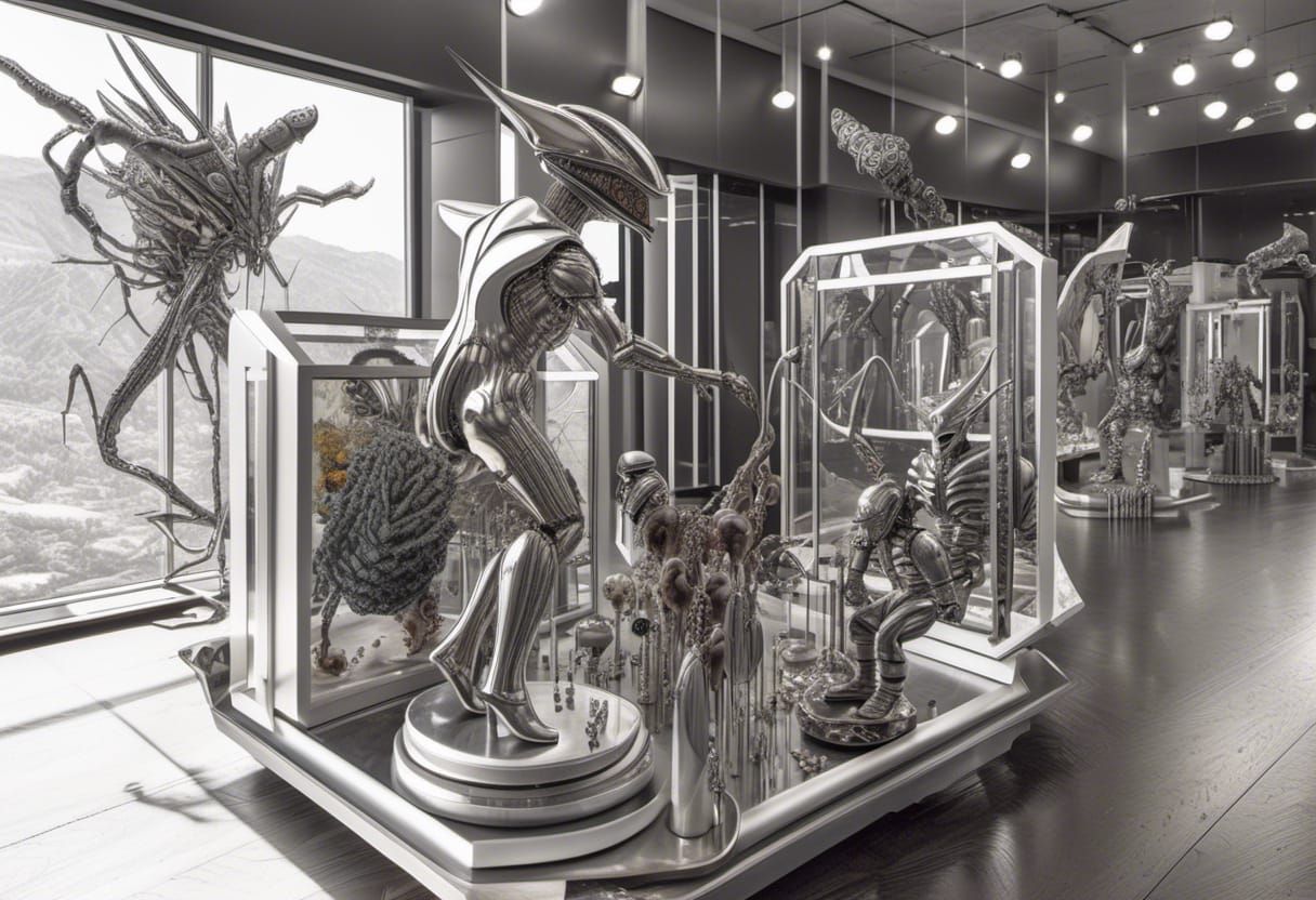 Abstract Alien Portrait in Hyperrealistic Style