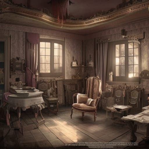 Scary Dollhouse: A Digital Matte Painting