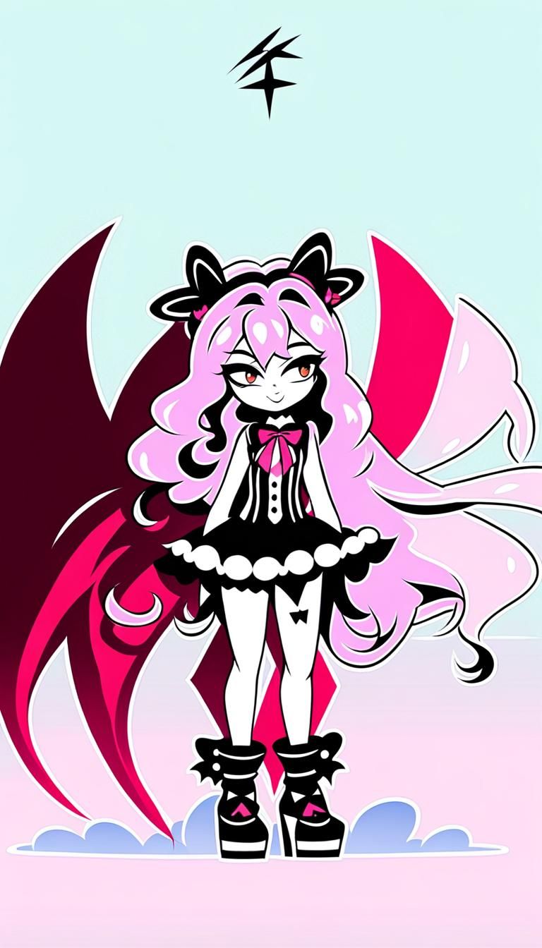 Character in Hazbin Hotel Art Style