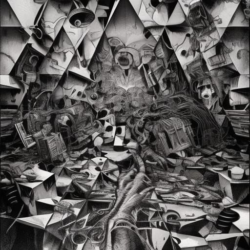 Distorted Society: Hyperdetailed Horror Fantasy Art