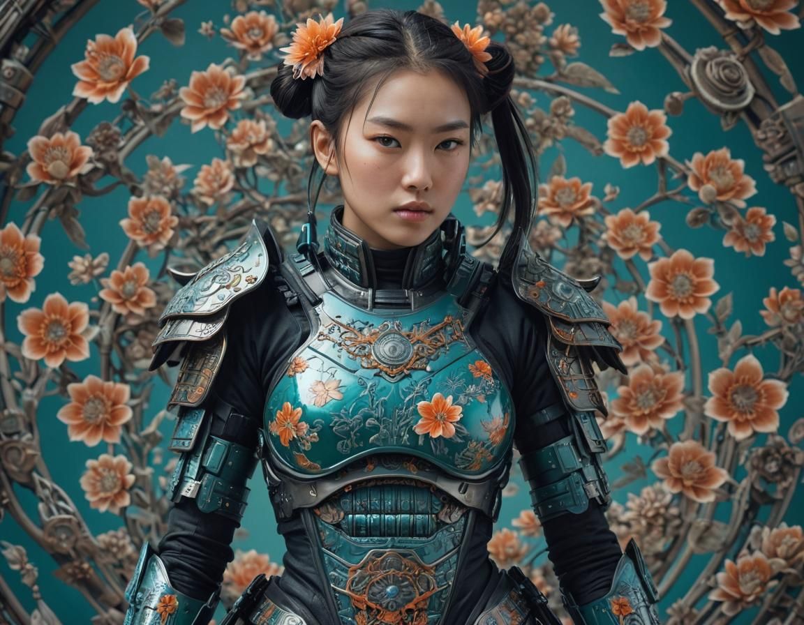 Future Samurai in Cyberpunk Armor
