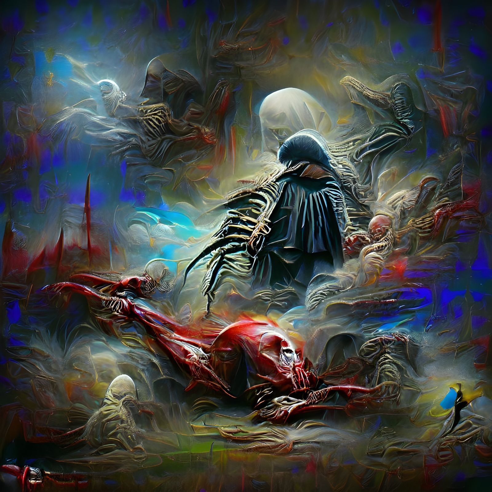 The Grim Reaper: Abstract Art Inspired by Doré