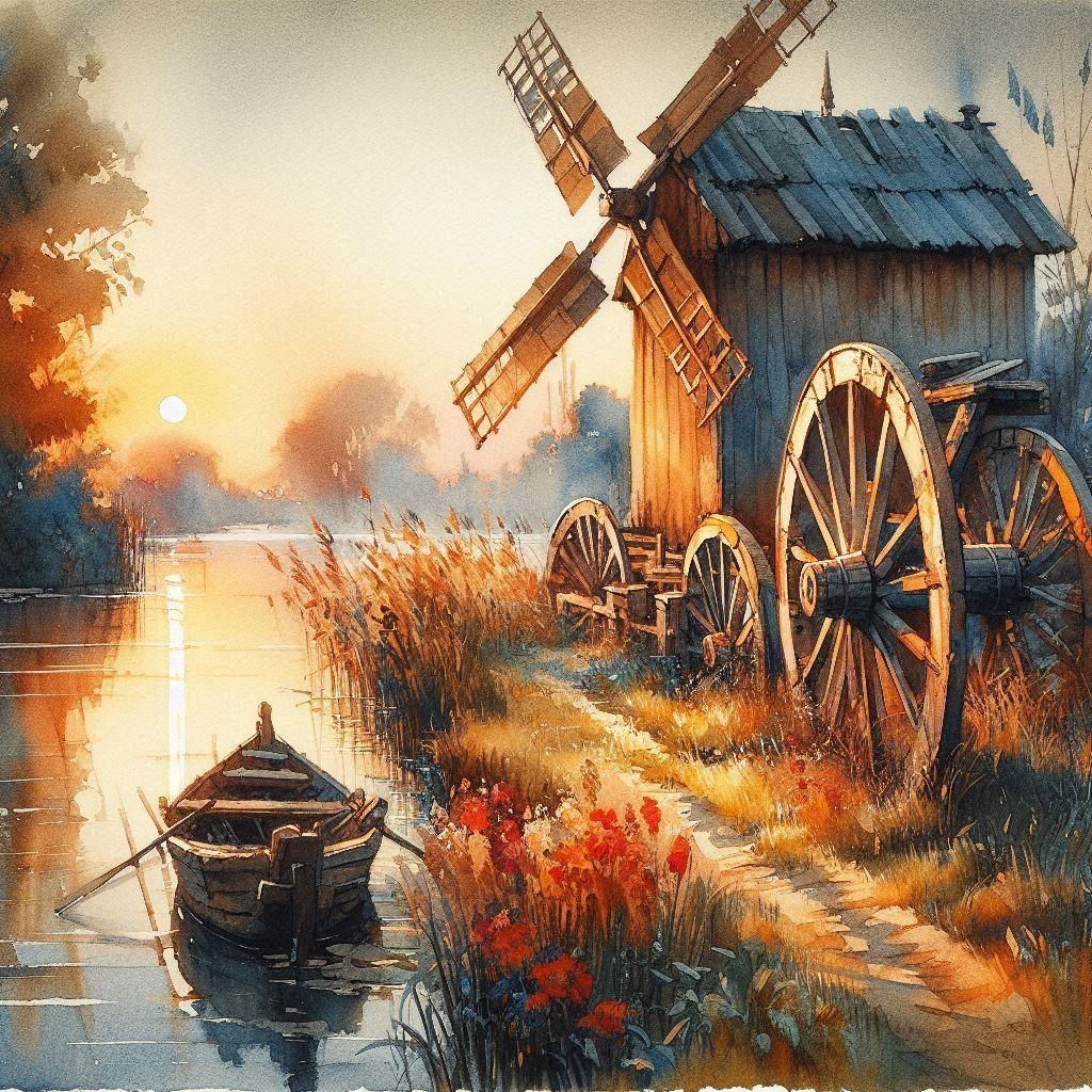 Charming Washhouse Scene