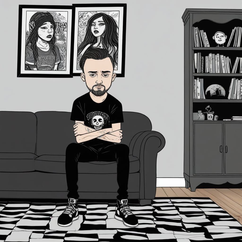 Emo Goth Cartoon House of Pain