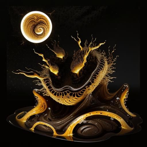 Magical Sand Creature Dissolving into Sand Swirl