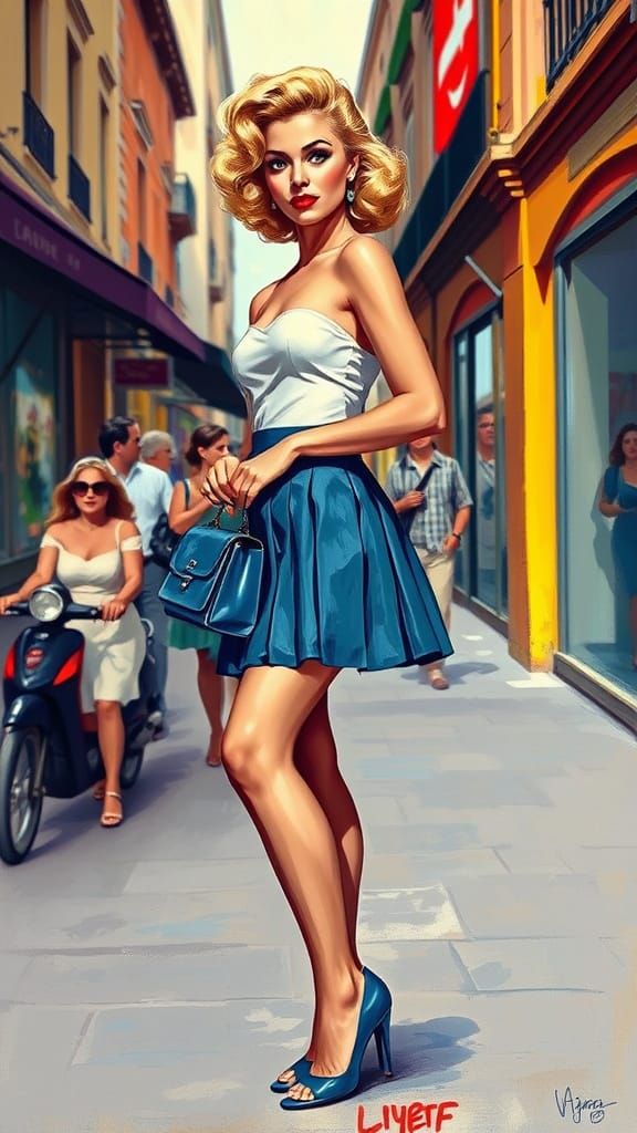 Pin-Up Girl in Alla Prima Style