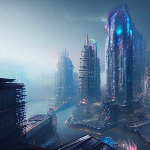 Futuristic Chongqing Concept Art in Unreal Engine 5