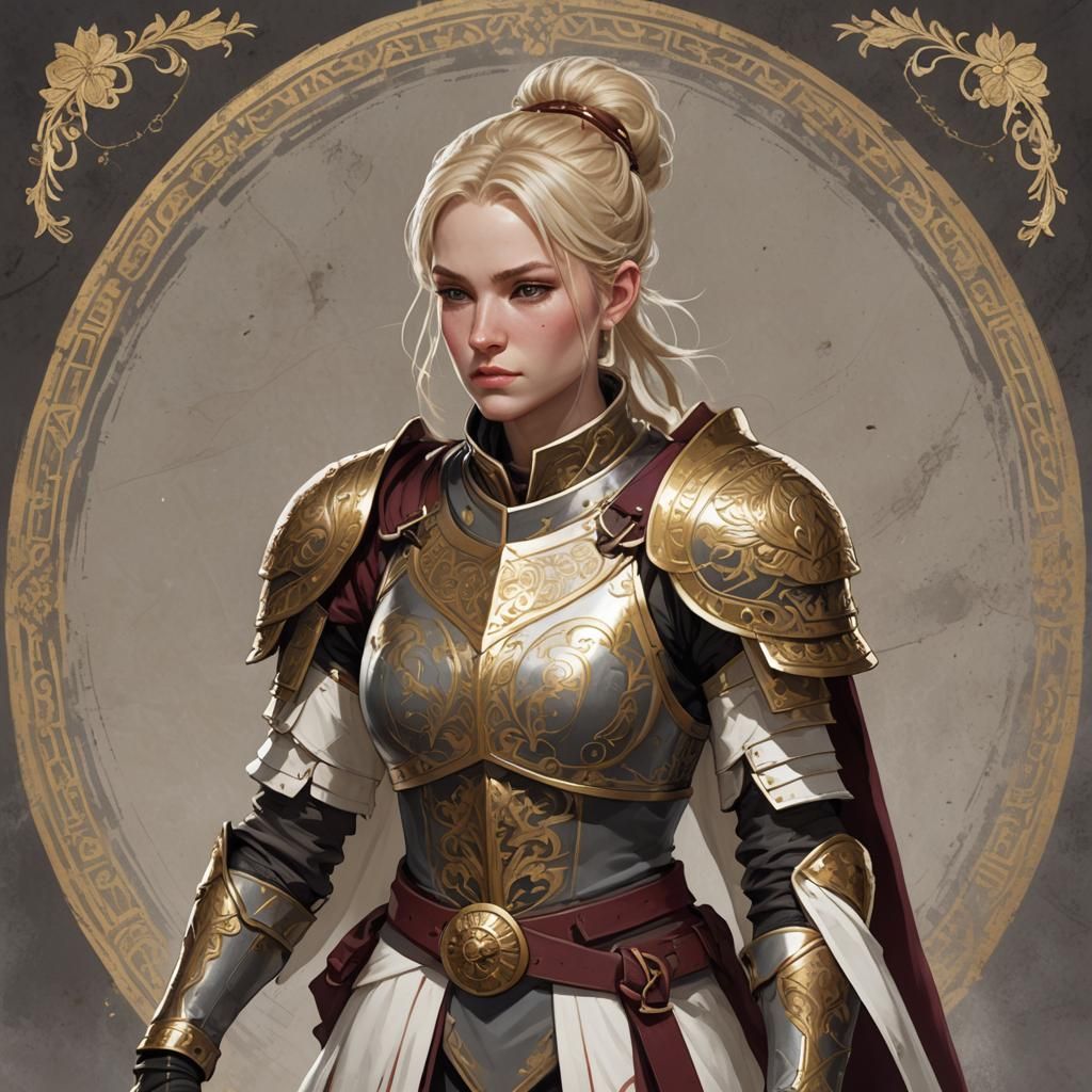 Fantasy Female Fighter in DnD Style