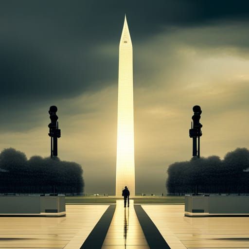 Dramatic Digital Painting of the Washington Monument