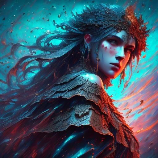 Aphrodite Detailed Matte Painting in Anime Style