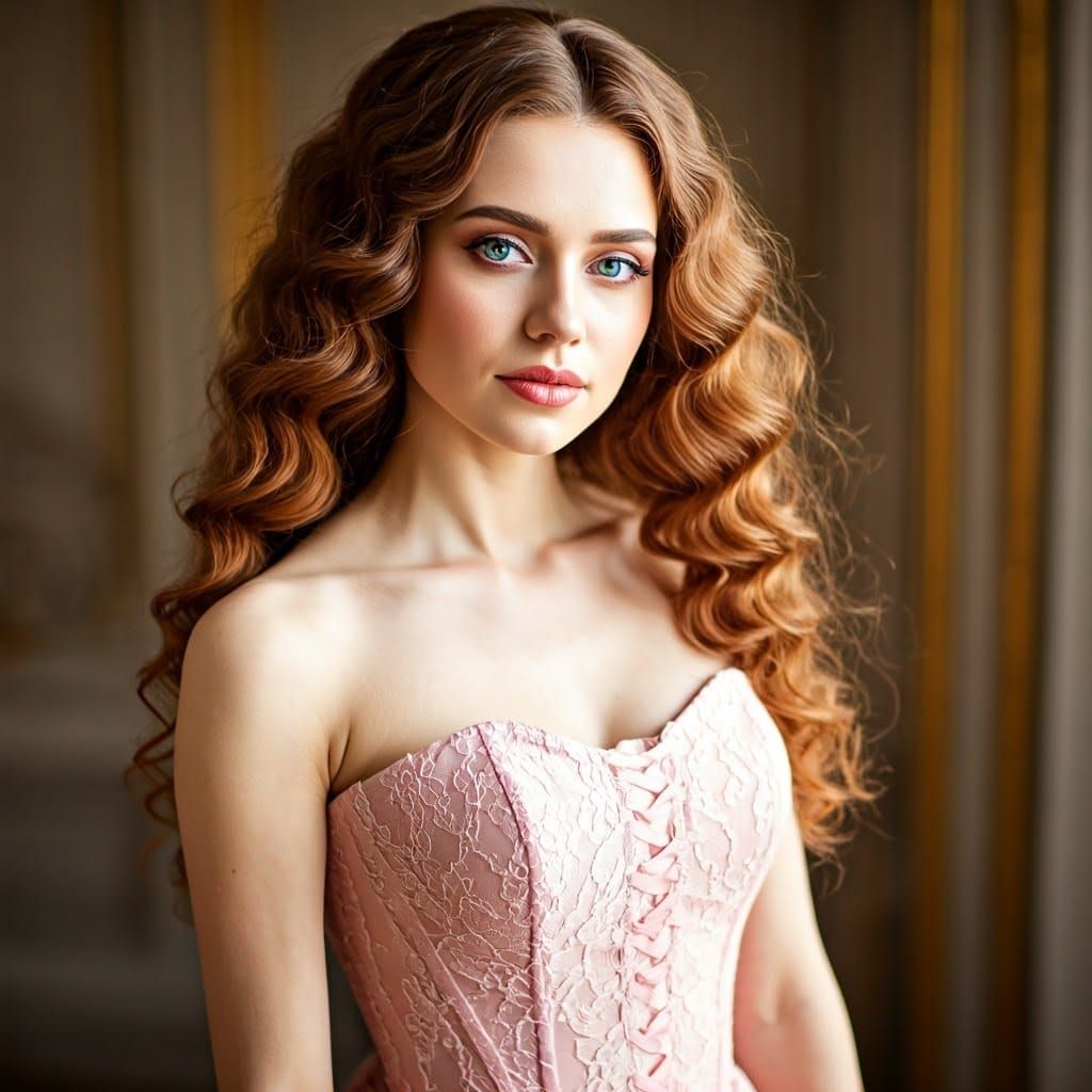 Ethereal Woman with Iridescent Eyes in Dreamy Portrait