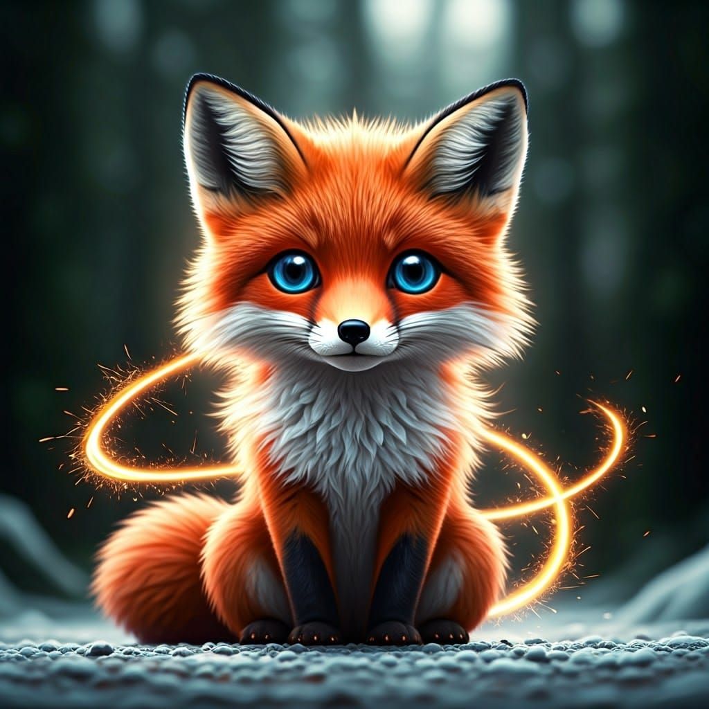 Charming Vermillion Fox with Expressive Eyes