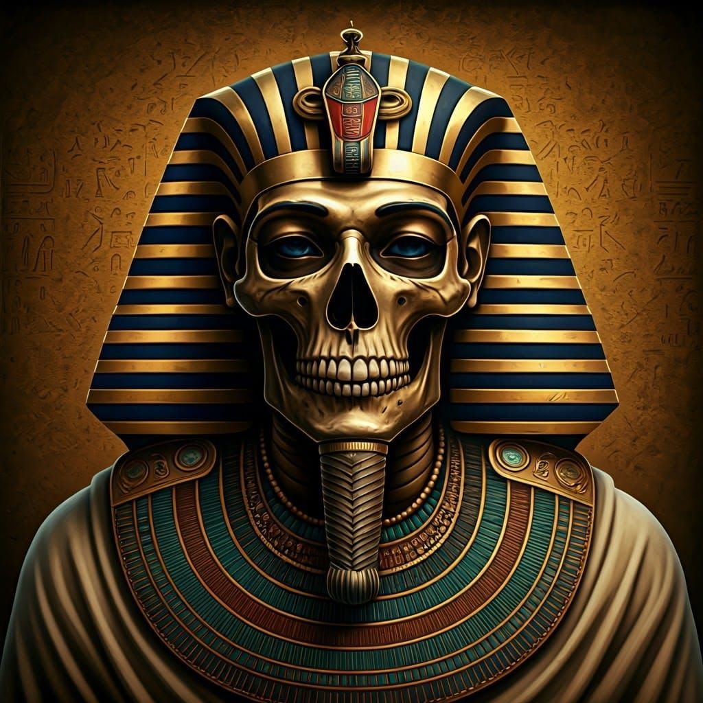 Ancient Egyptian Pharaoh's Golden Regalia