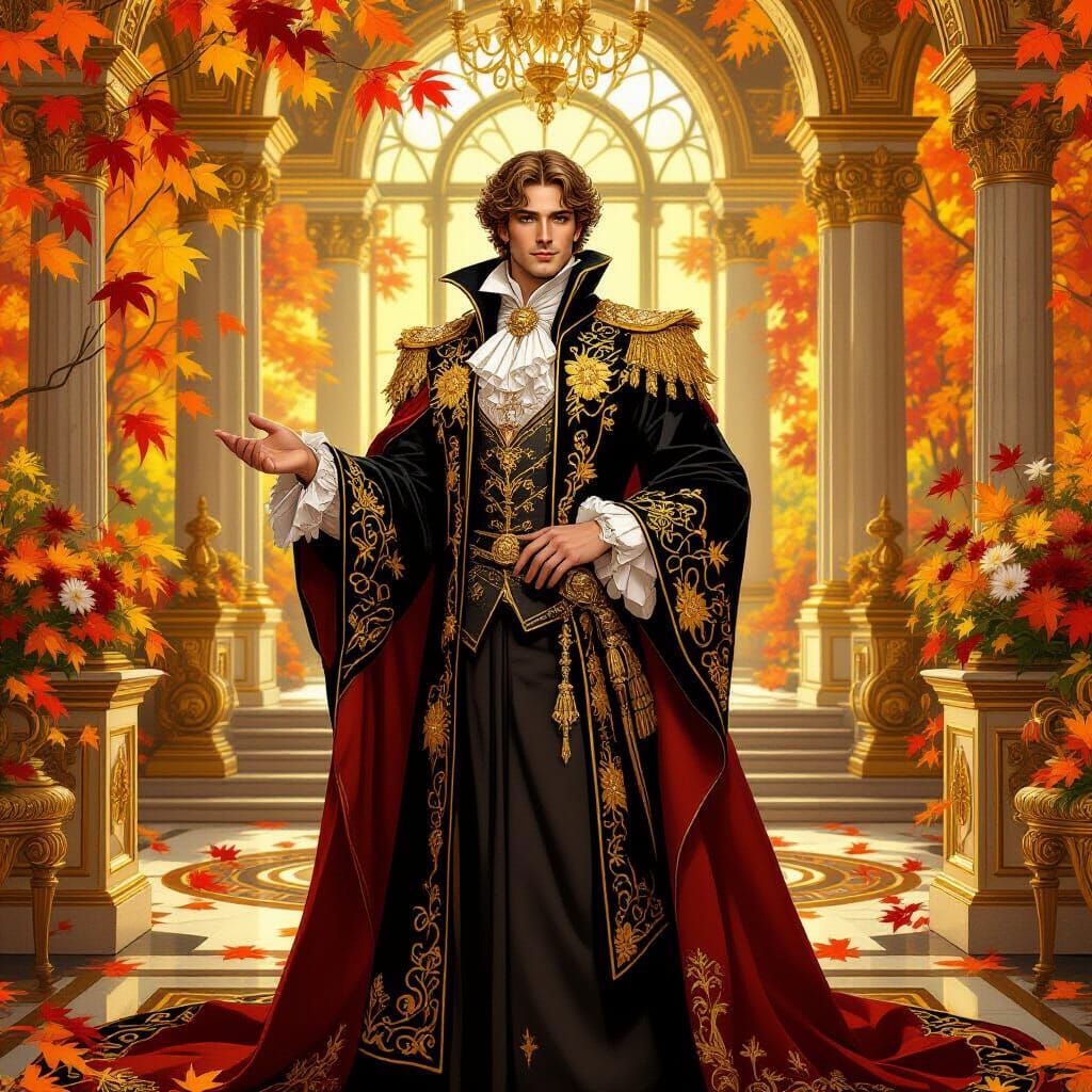 Autumn Lord in Gilded Palace, Art Nouveau Style