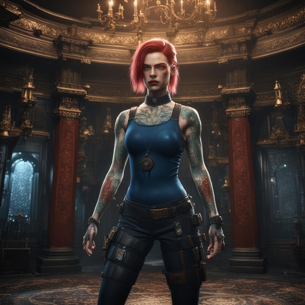 Loona Lovegood Resident Evil Tattoo Art