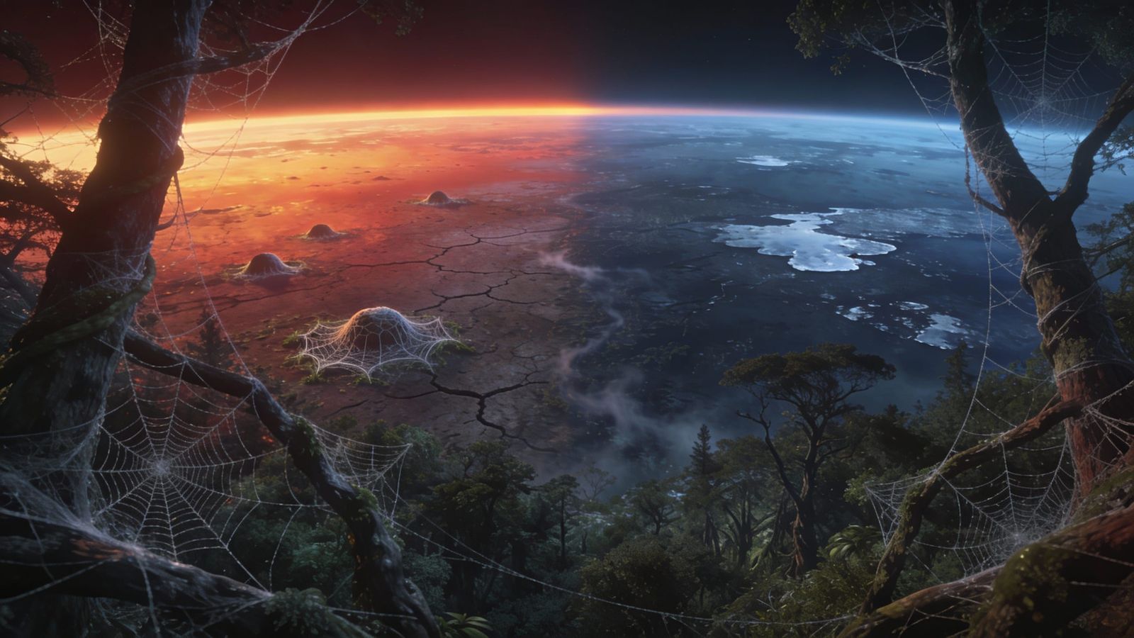 Alien Exoplanet Twilight Band Panoramic Photo