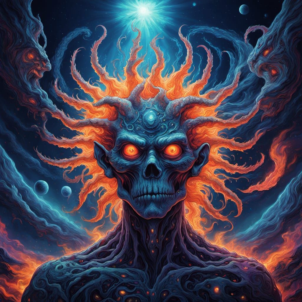 Demonic Supernova in Cosmic Surrealism