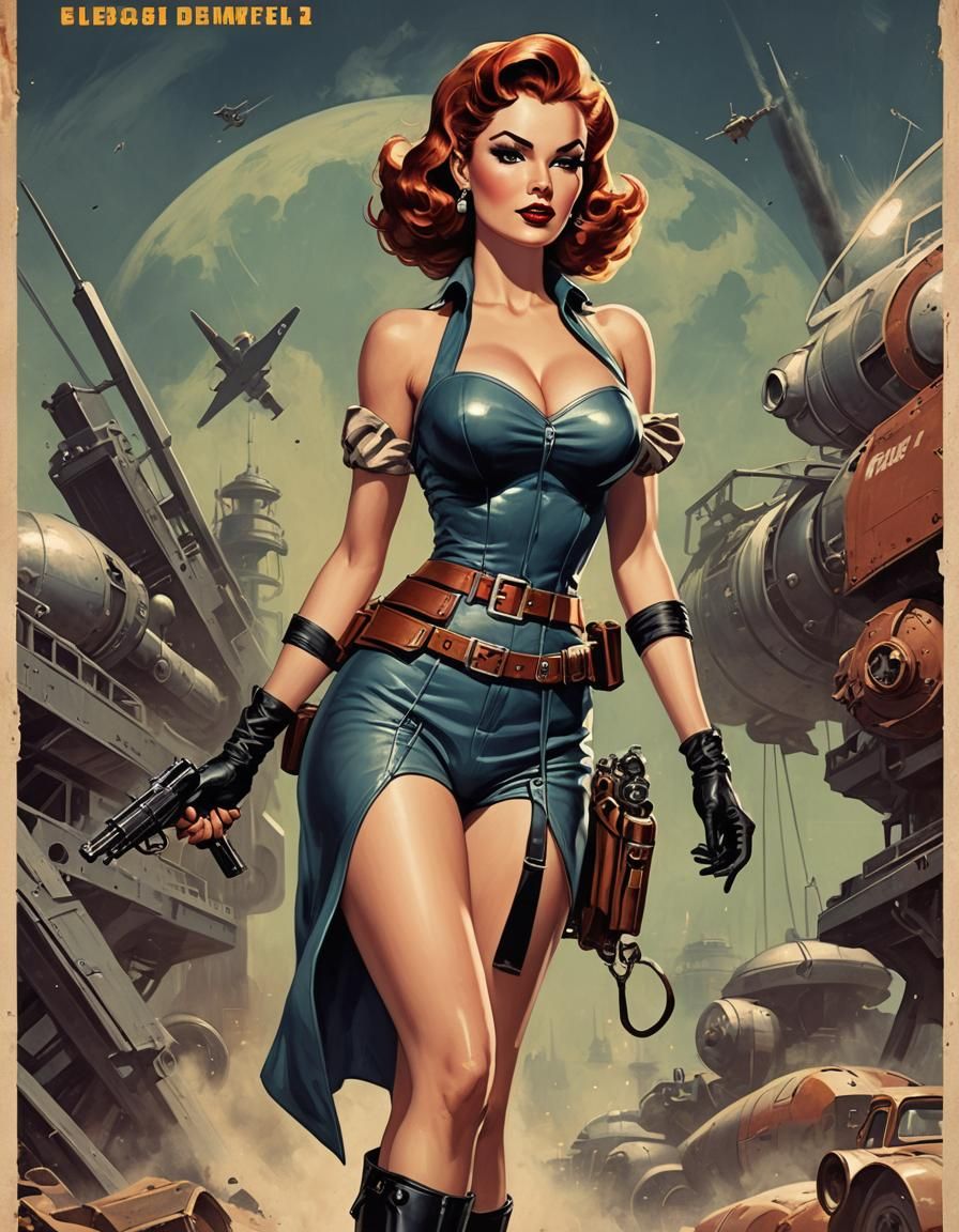 Retro Comic Book Trans Man Bombshell Illustration