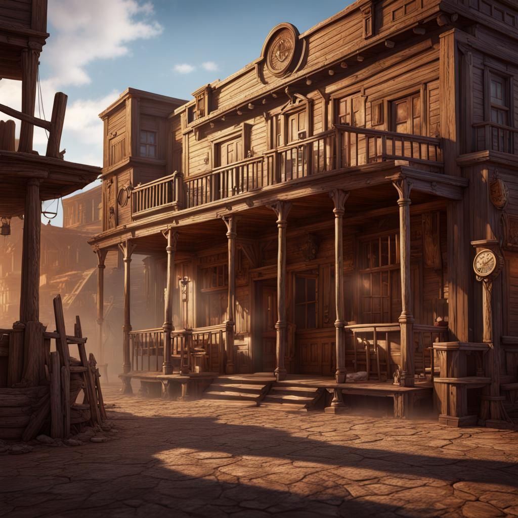 Wild West Saloon in Detailed Matte Painting