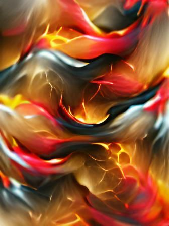 Abstract Firestorm: Intense Colors and Energy