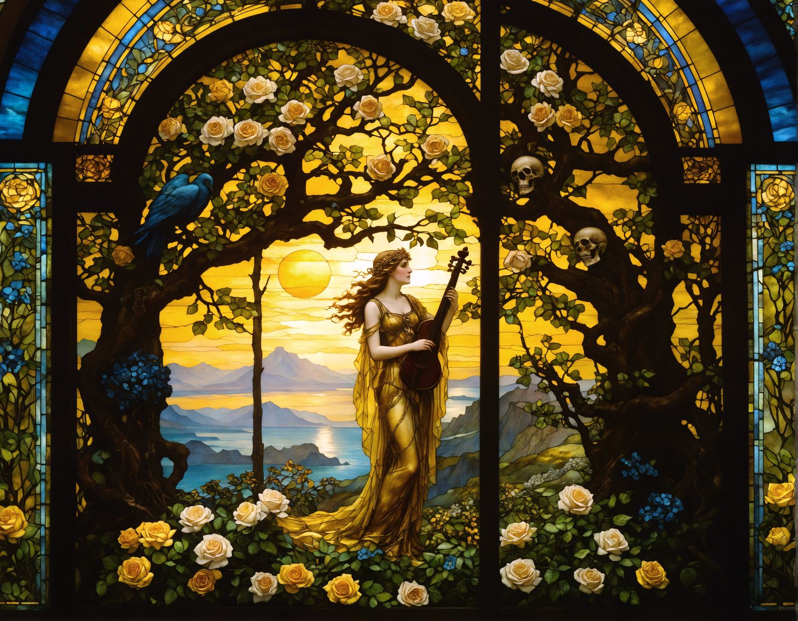 Persephone plays at the garden at the gates of creation