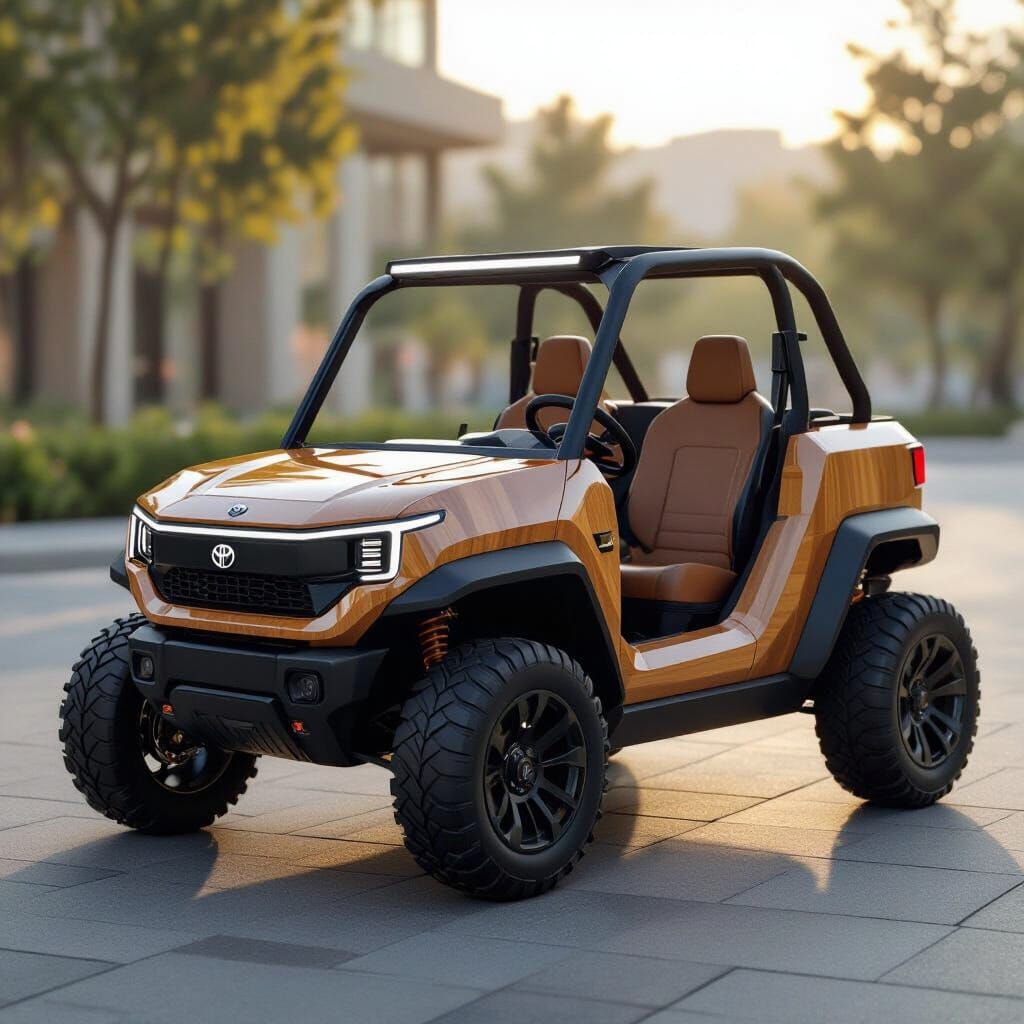 Wooden Electric Buggy SUV: RAV4 Inspired Adventure Vehicle
