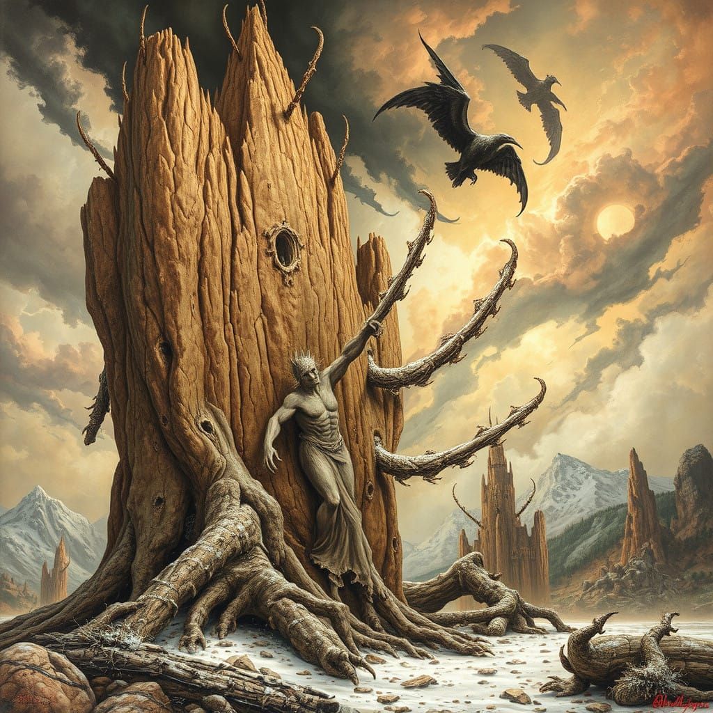 Dark Fantasy Artwork in the Style of Iron Maiden Album Cover...