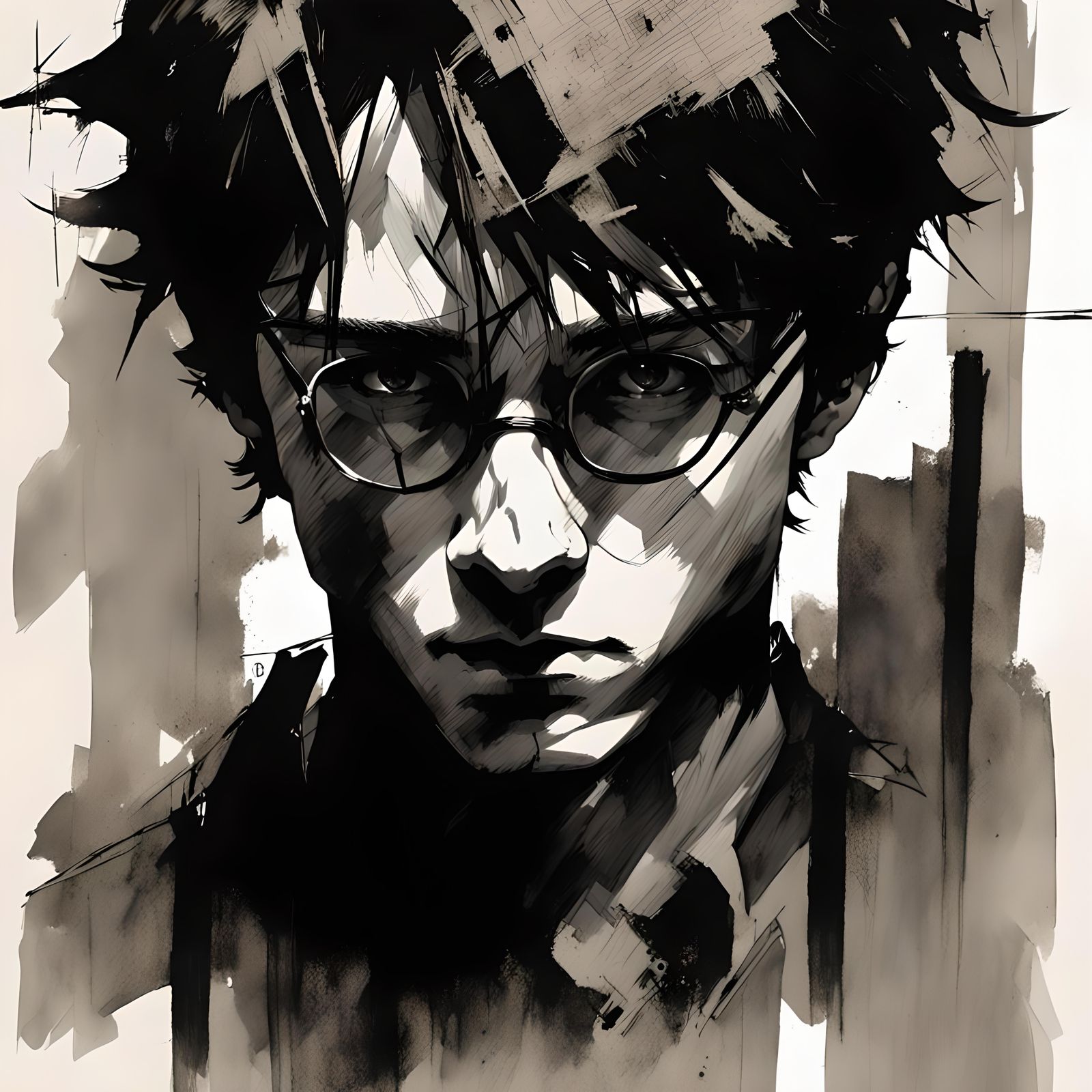 Dark Fantasy Portrait of a Scarred Youth