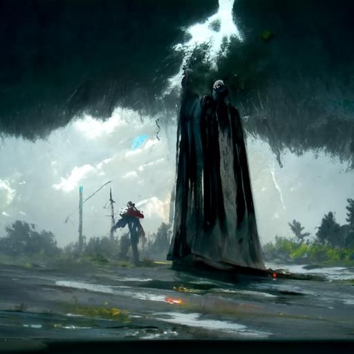 Sinister Storm Illustration in Fantasy Art Style