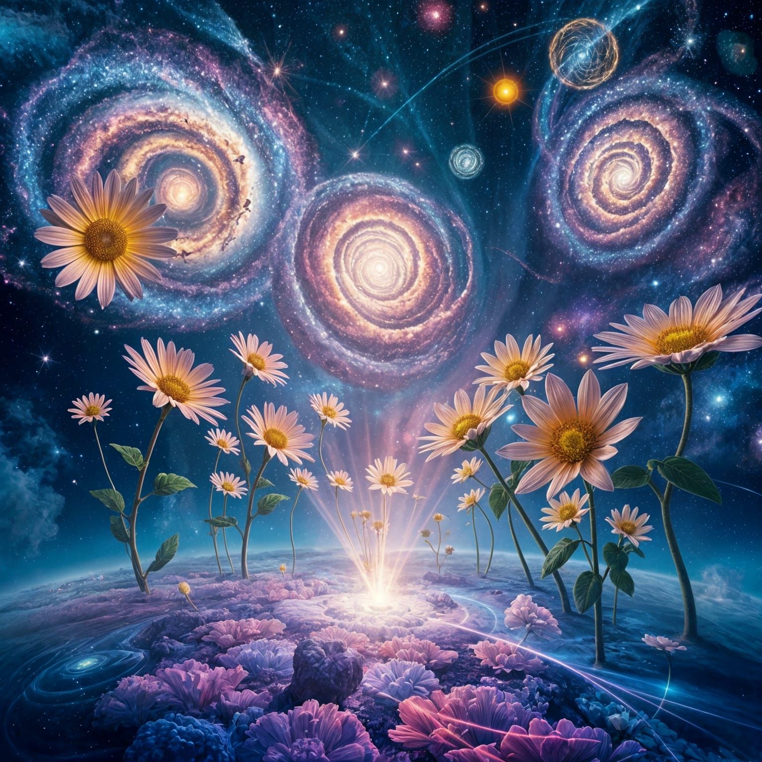 Astral Arboretum: Blossoming Galaxies of Cosmic Energy