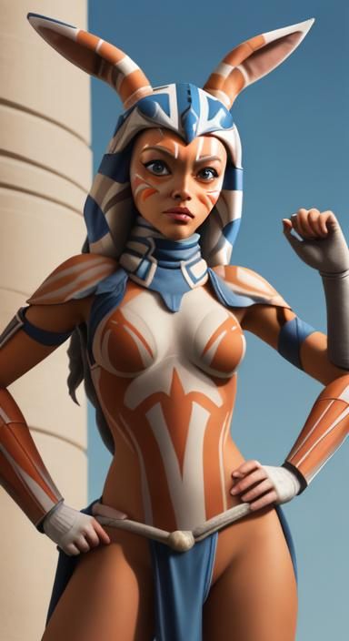 Ahsoka Tano as a Bunny: AI Reimagining
