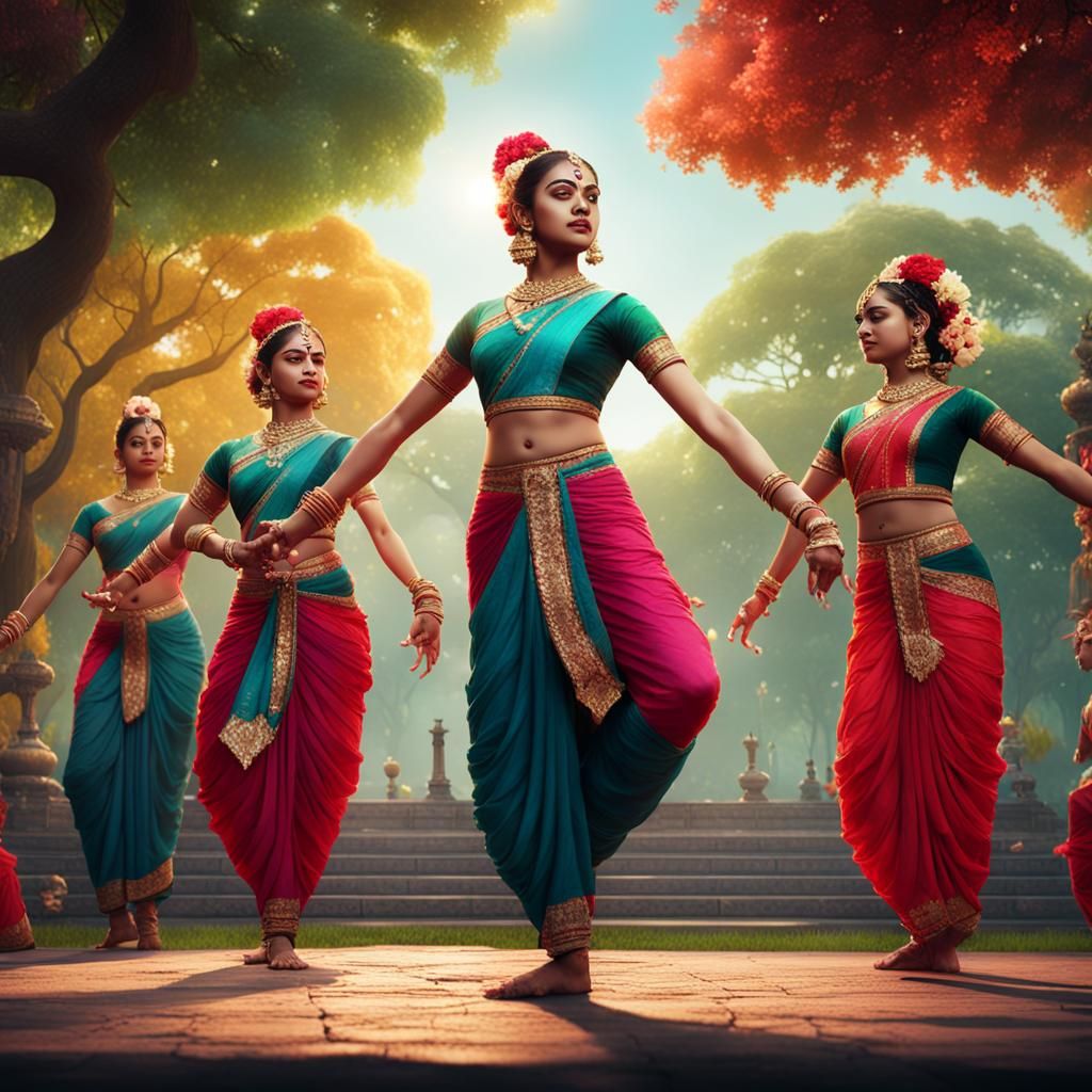 Bharatanatyam dance pose
